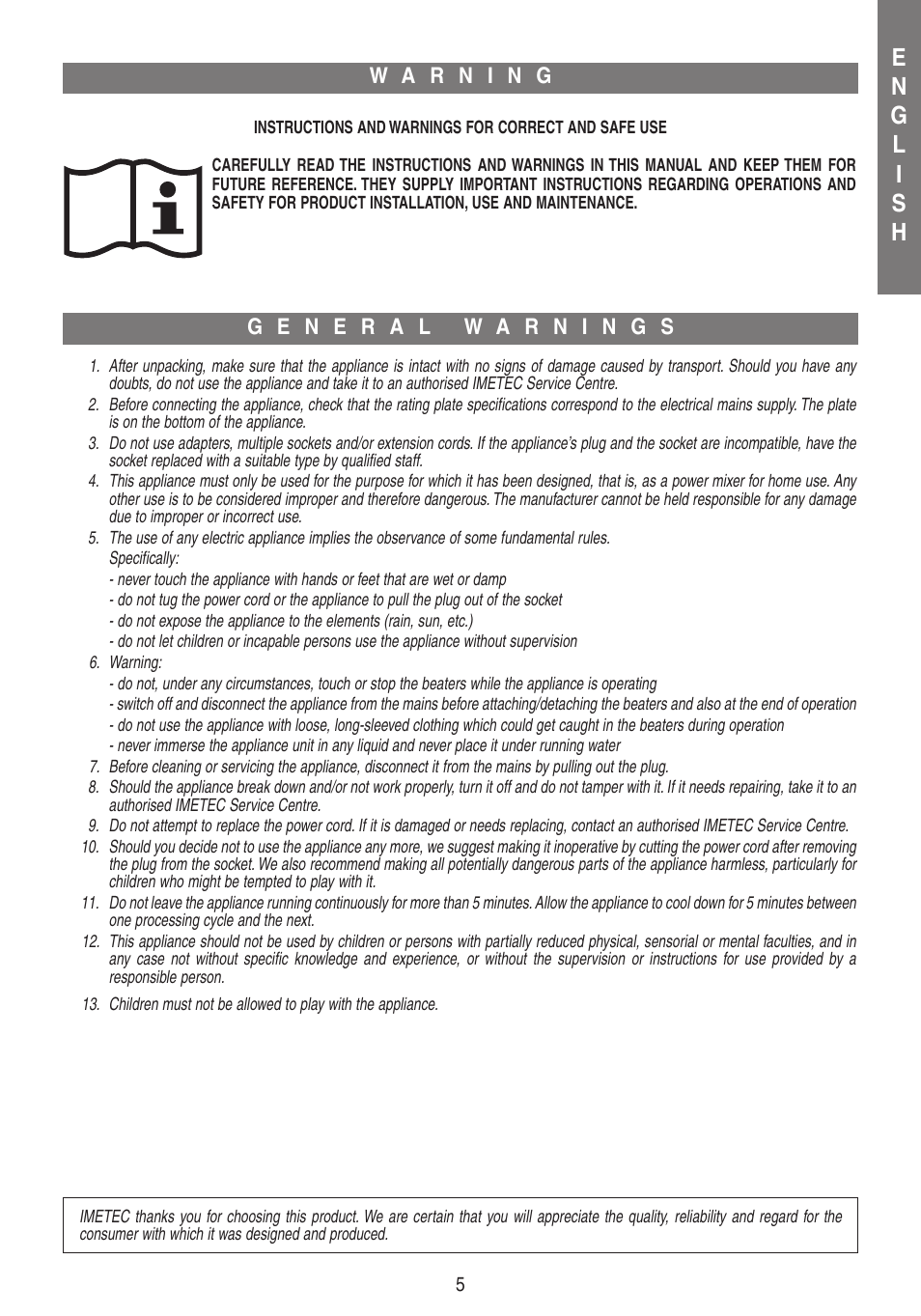 Imetec DOLCEVITA ST7 User Manual | Page 7 / 20