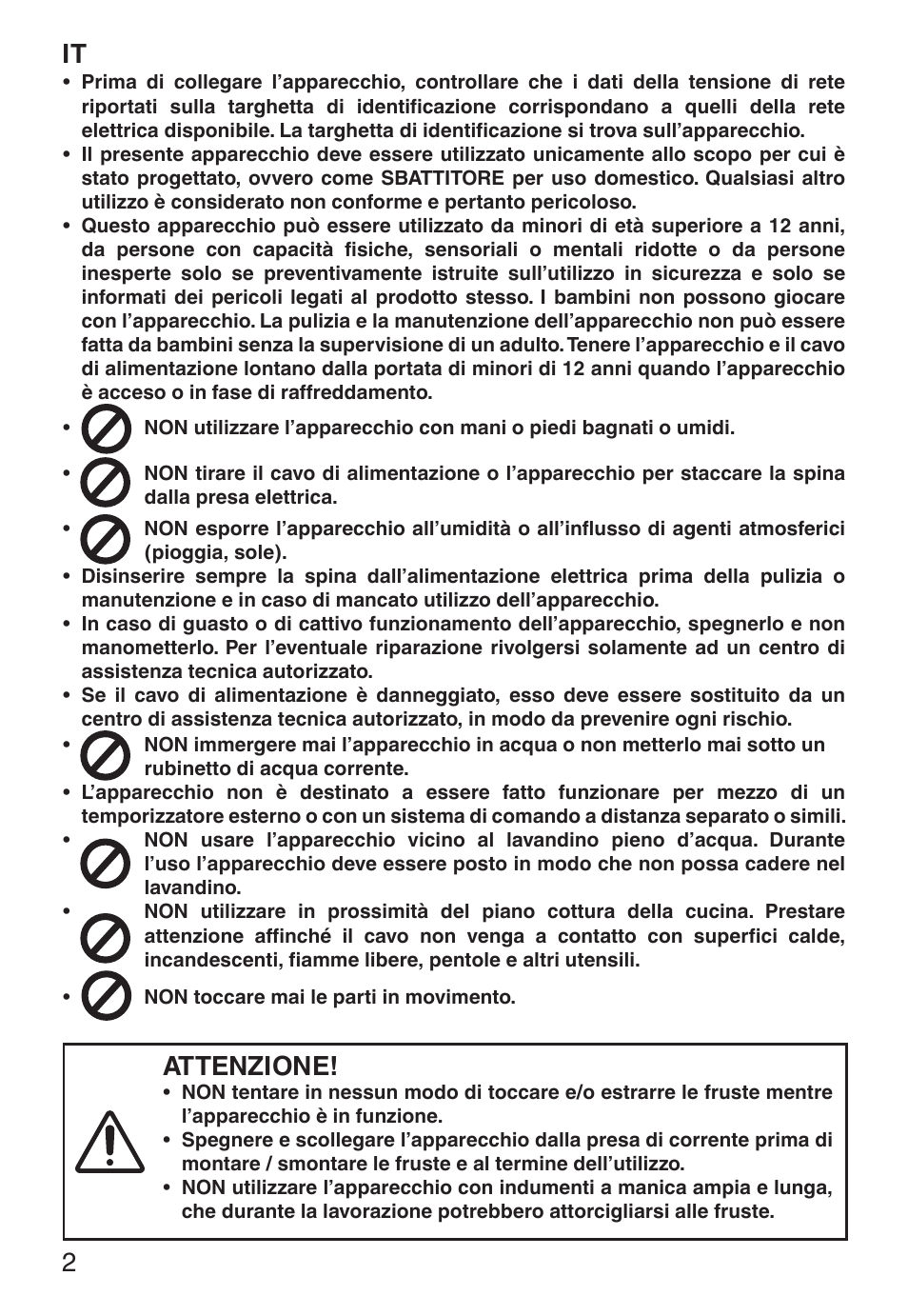 Attenzione | Imetec ECO ST User Manual | Page 7 / 34