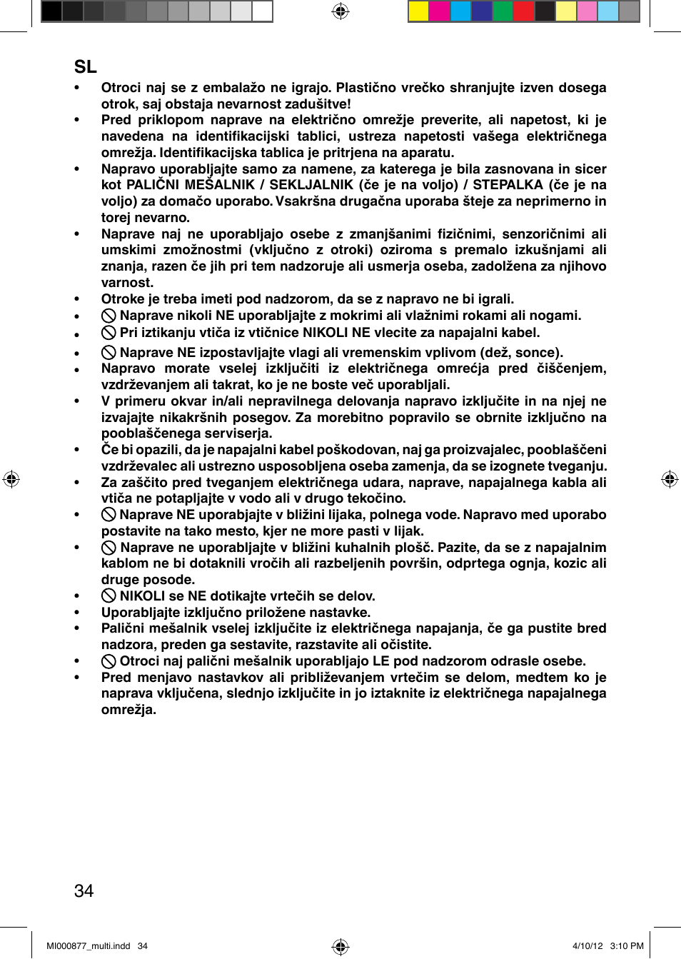 It 34 | Imetec PROFESSIONAL SERIE HB 2000 User Manual | Page 40 / 54