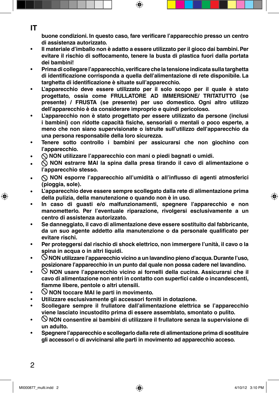 It 2 | Imetec PROFESSIONAL SERIE HB 2000 User Manual | Page 8 / 54