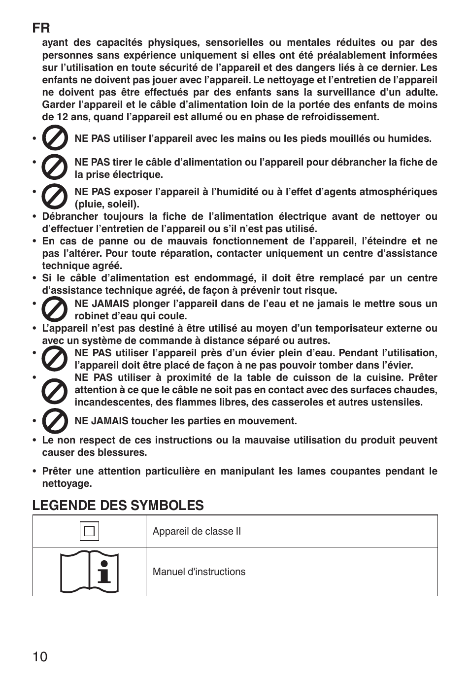 Legende des symboles | Imetec ECO HB User Manual | Page 15 / 26