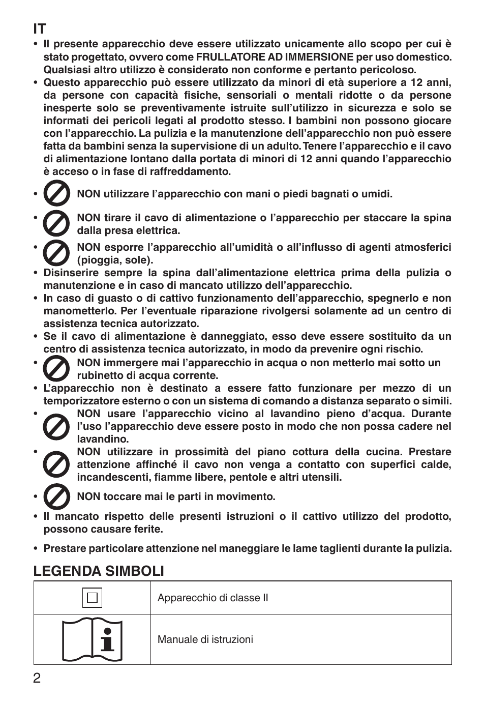 Legenda simboli | Imetec ECO HB User Manual | Page 7 / 26
