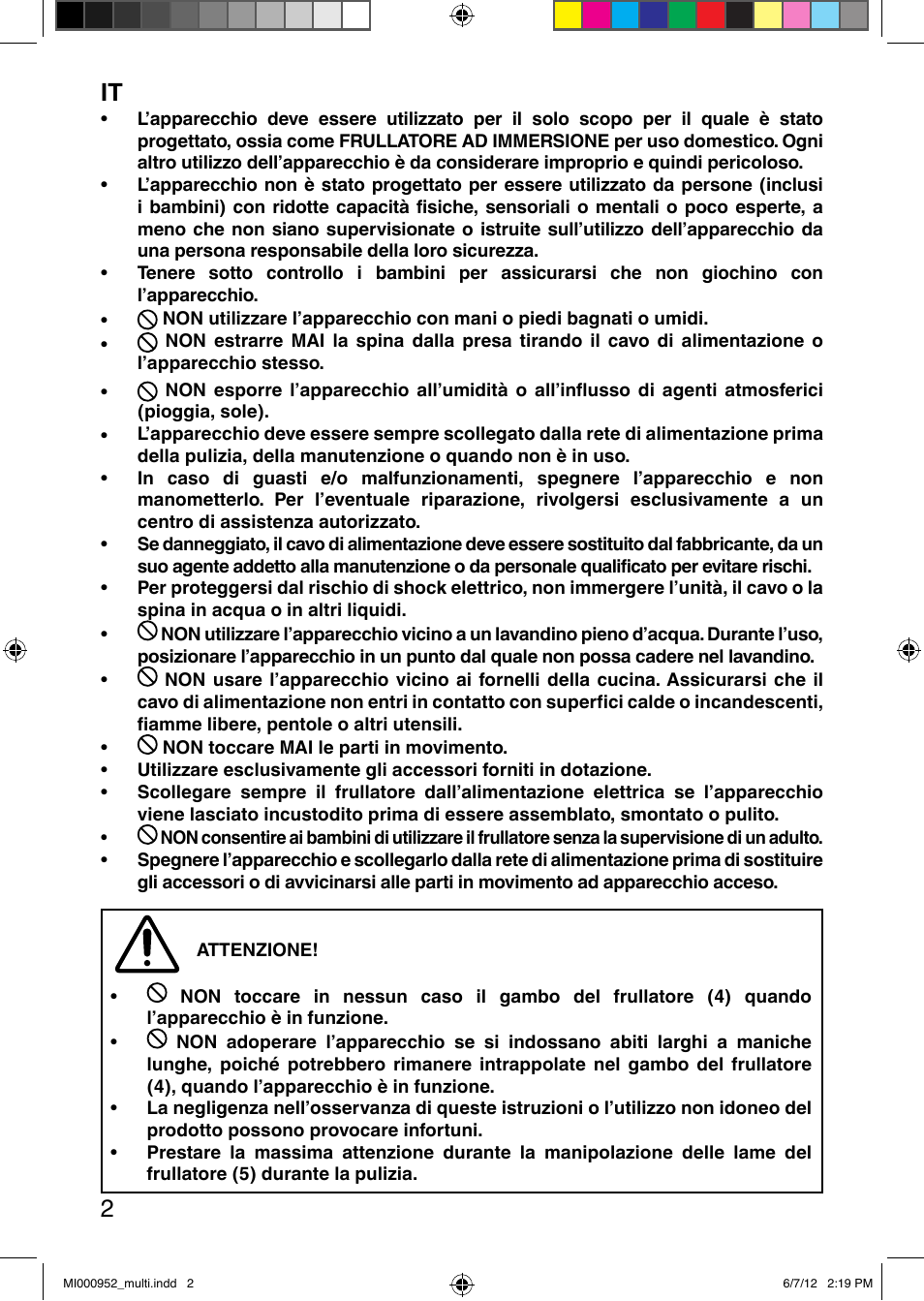 It 2 | Imetec DOLCEVITA HB2 500 User Manual | Page 7 / 25