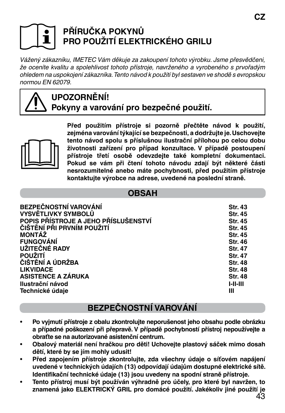 Imetec PROFESSIONAL SERIE GL 2000 User Manual | Page 45 / 50