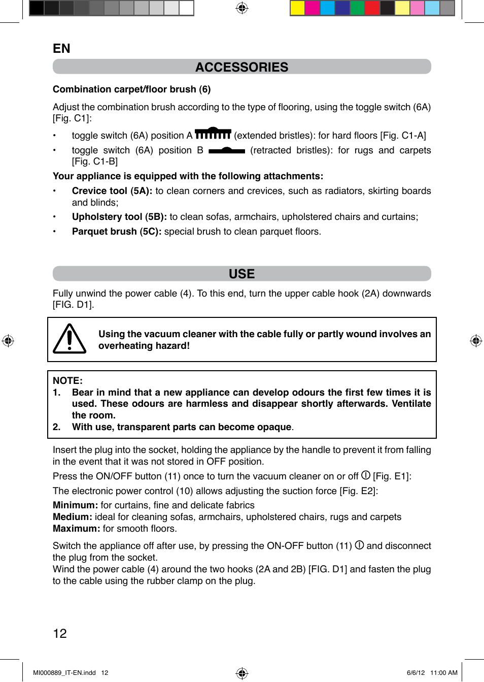 En 12 accessories | Imetec PIUMA NEXT CYCLONIC 1300W PARQUET User Manual | Page 20 / 24
