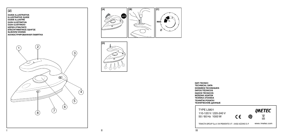 Imetec NUVOLA User Manual | Page 2 / 74