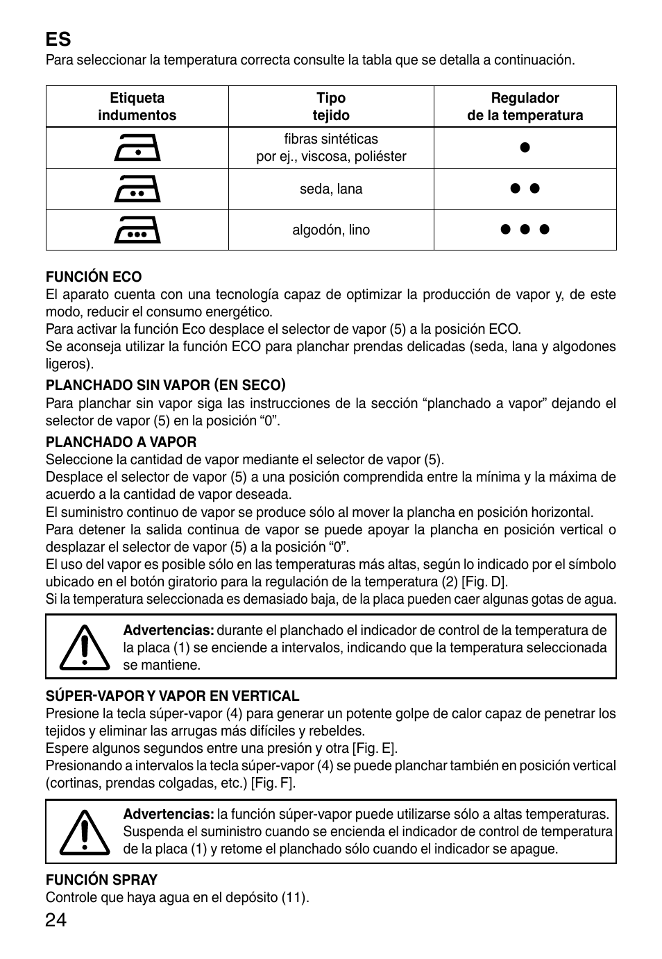 Es 24 | Imetec TITANOX ECO K112 User Manual | Page 26 / 74
