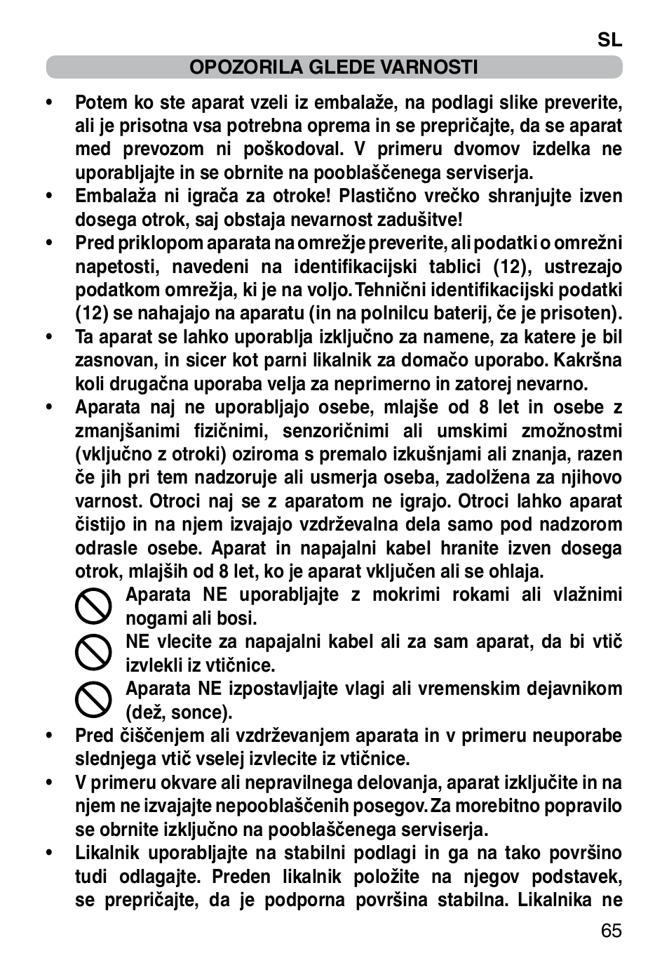 Imetec TITANOX ECO K112 User Manual | Page 67 / 74