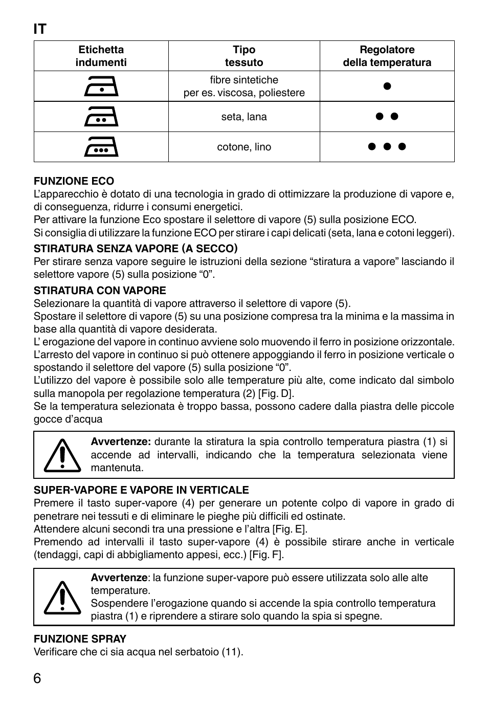 It 6 | Imetec TITANOX ECO K112 User Manual | Page 8 / 74