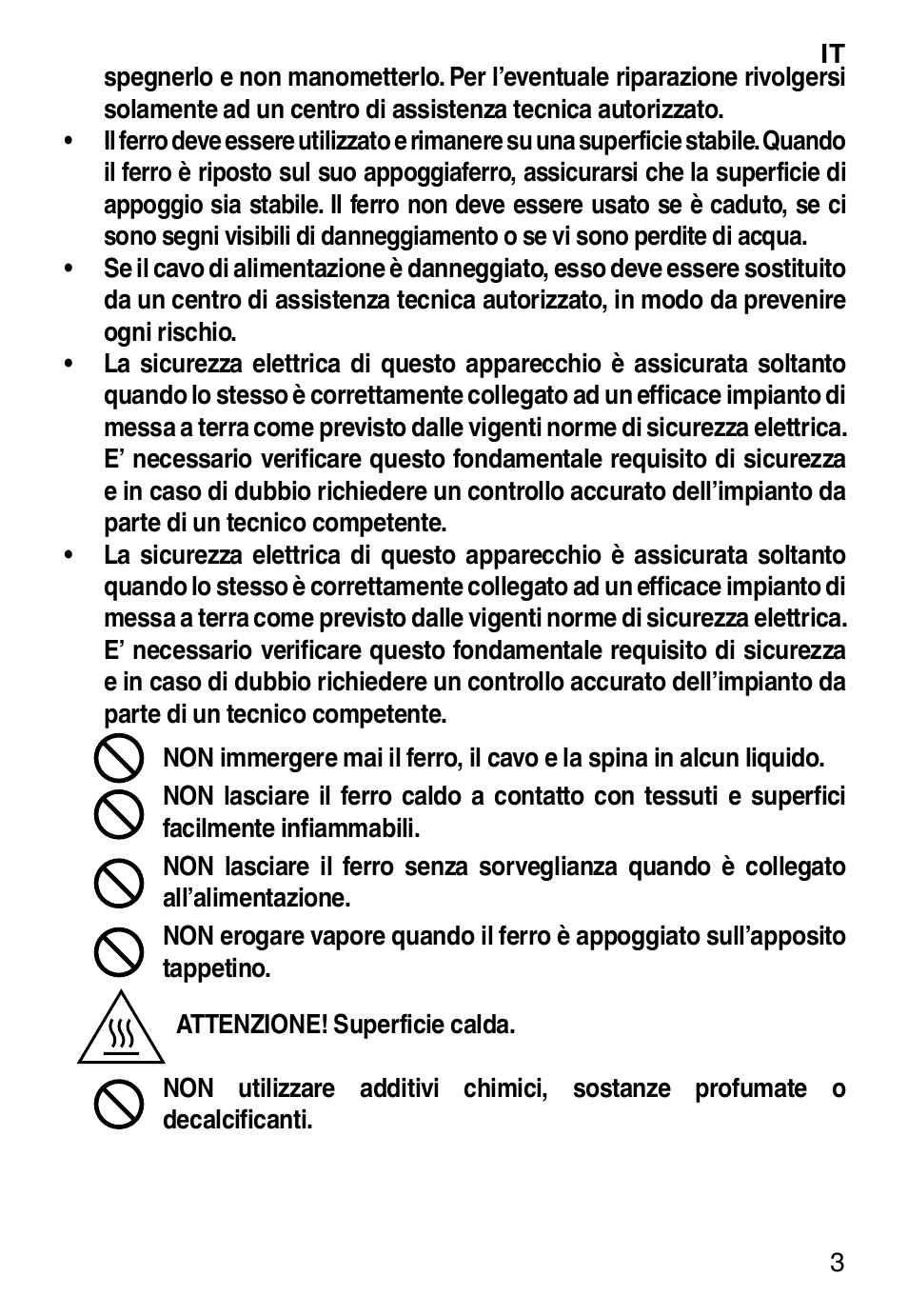 Imetec NO-STOP PROFESSIONAL ECO User Manual | Page 5 / 74