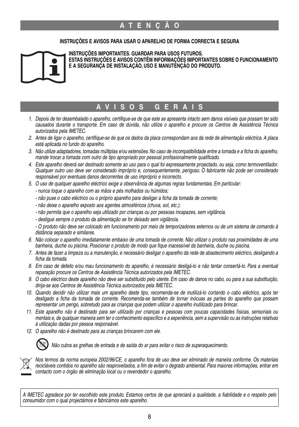 Imetec ECO FH5-100 User Manual | Page 10 / 18