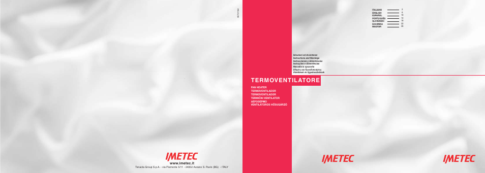 Imetec LIVING AIR B1-100 User Manual | 16 pages