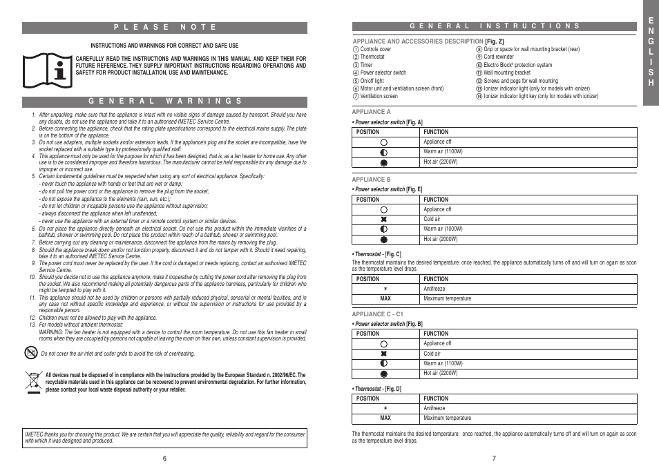 02_xst21154_istr_en.qxd_02_xst21154_istr_en.qxd | Imetec LIVING AIR B1-100 User Manual | Page 5 / 16