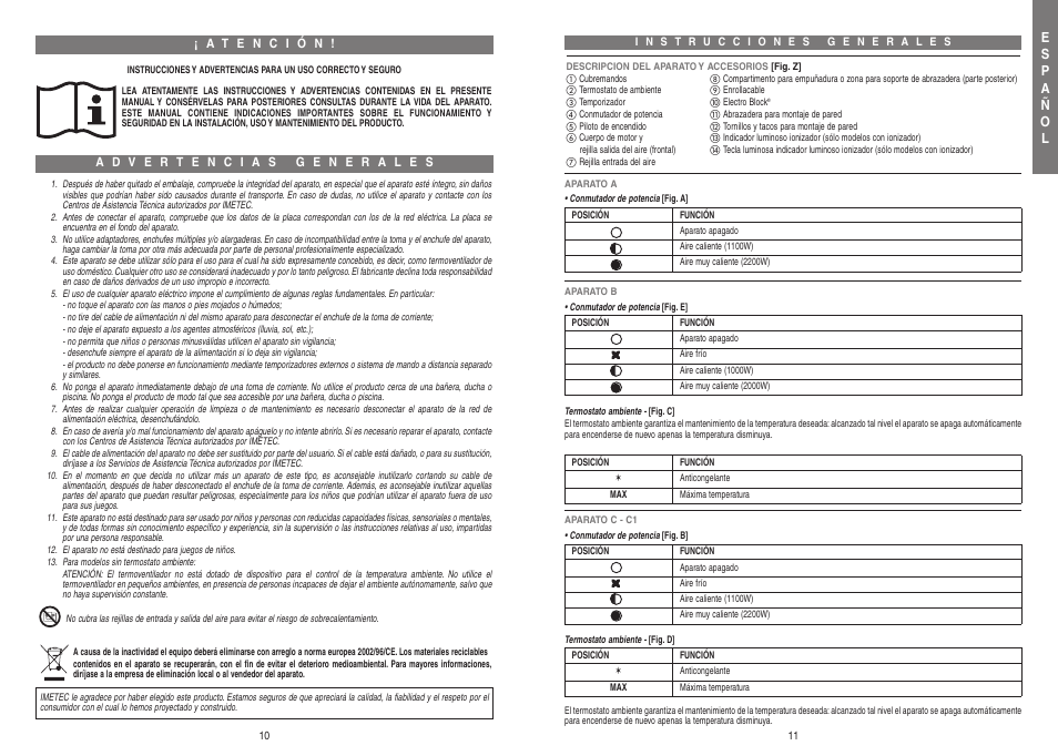 03_xst21154_istr_es.qxd_03_xst21154_istr_es.qxd | Imetec LIVING AIR B1-100 User Manual | Page 7 / 16