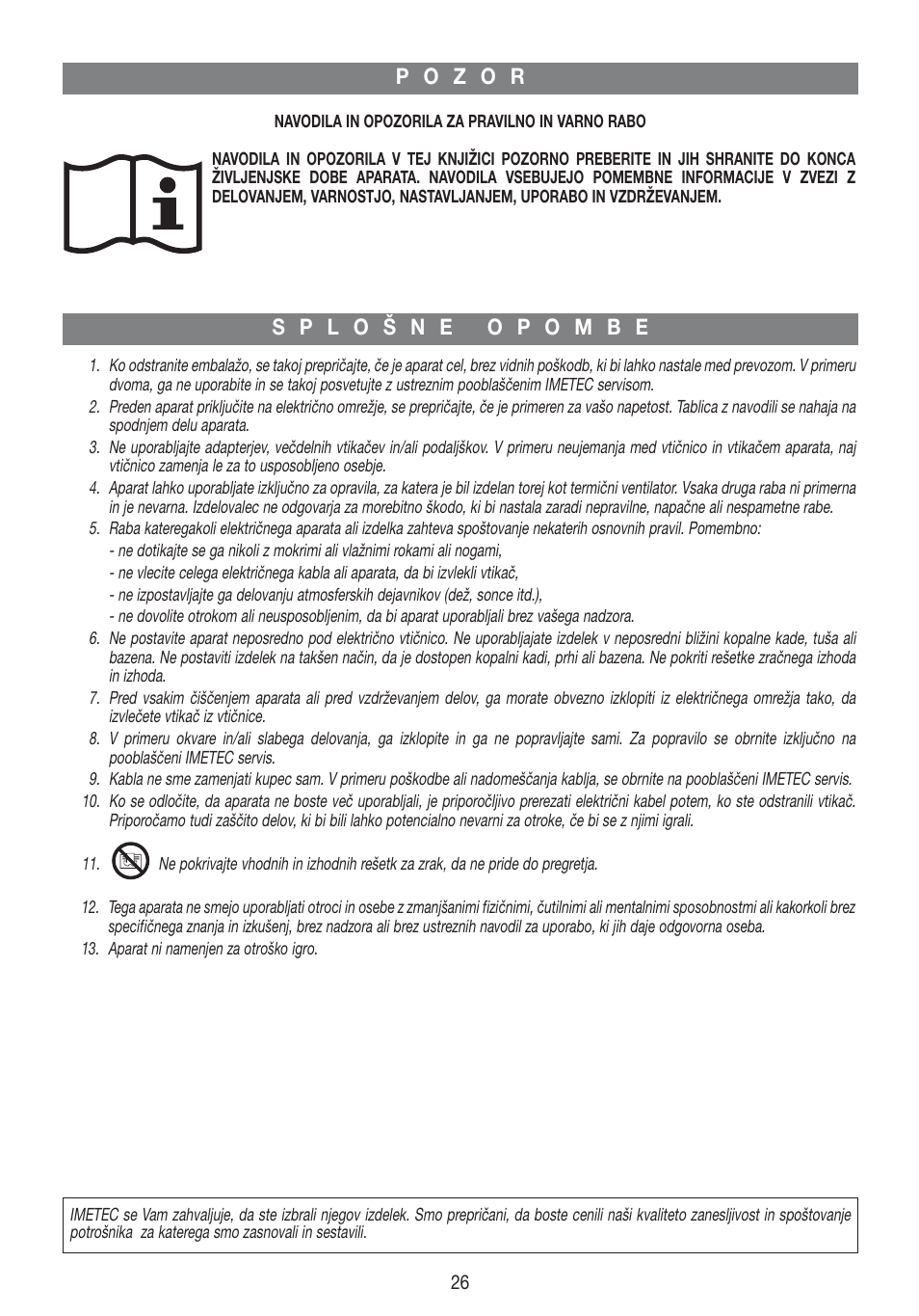 Imetec LIVING AIR M1-100 User Manual | Page 28 / 70