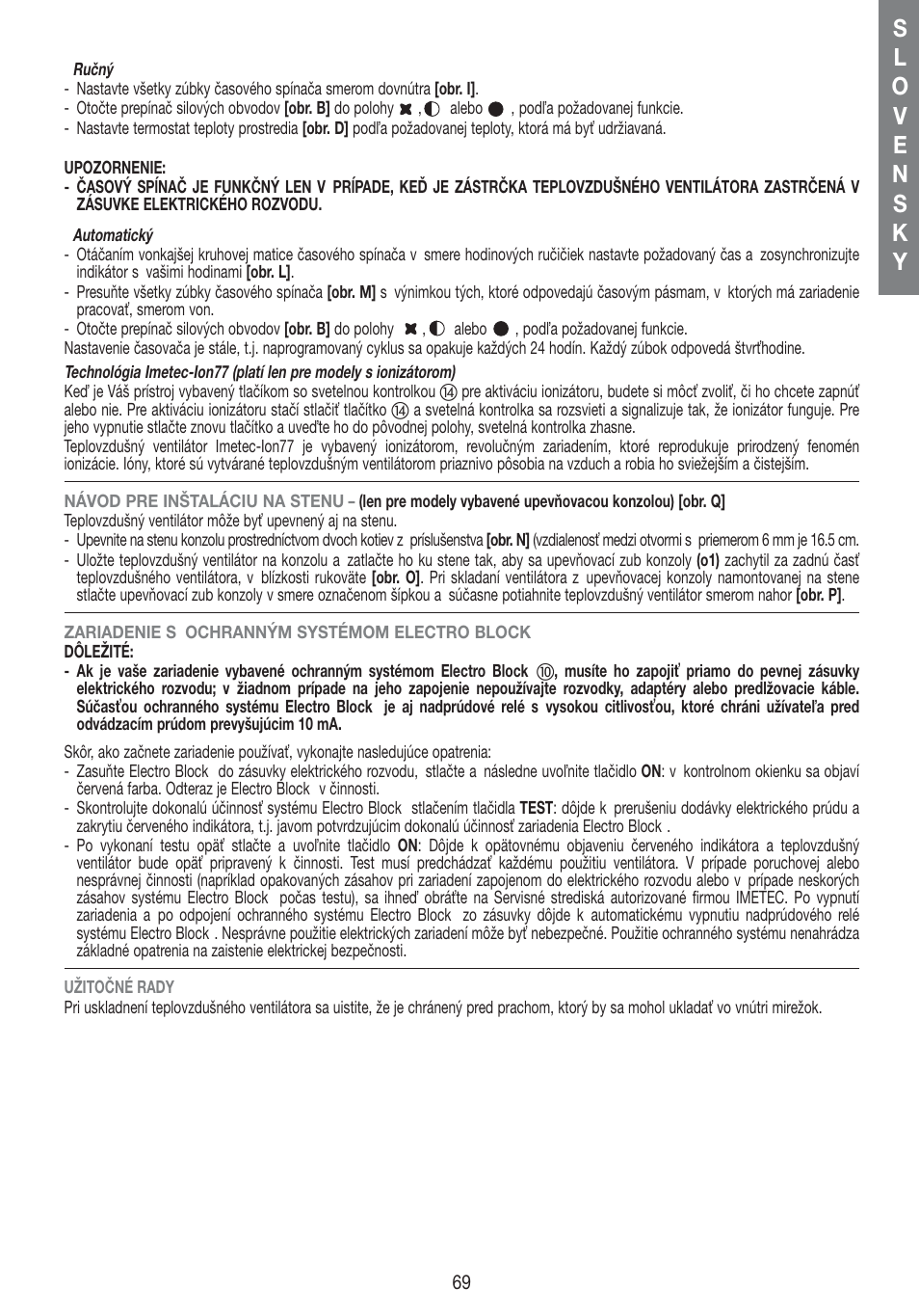 Imetec LIVING AIR M1-100 User Manual | Page 67 / 70