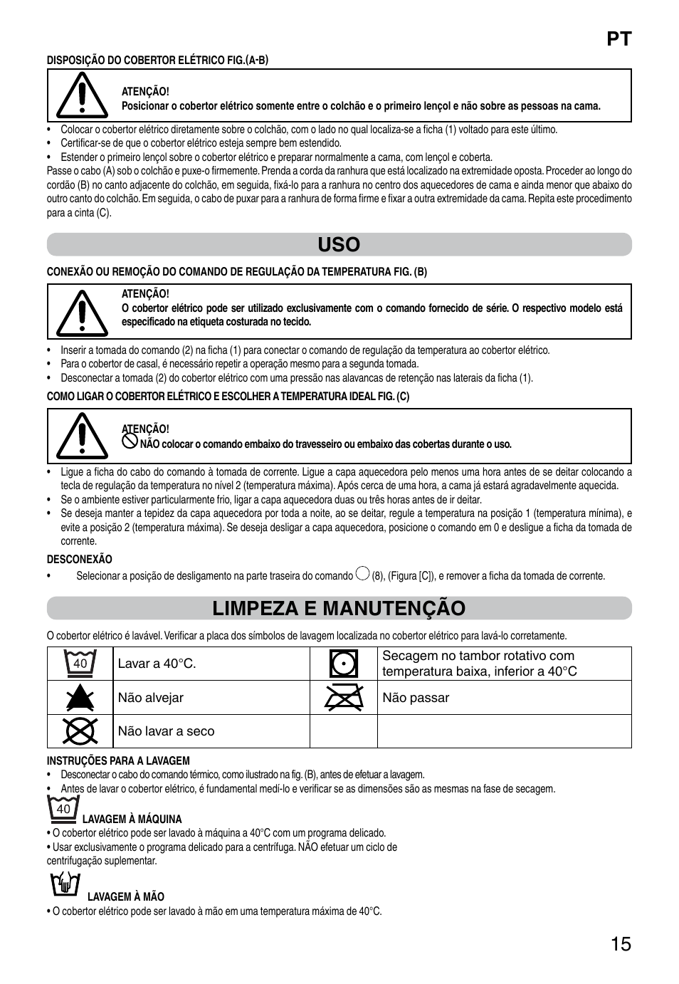 It 15, Limpeza e manutenção | Imetec RELAXY SINGLE User Manual | Page 17 / 56