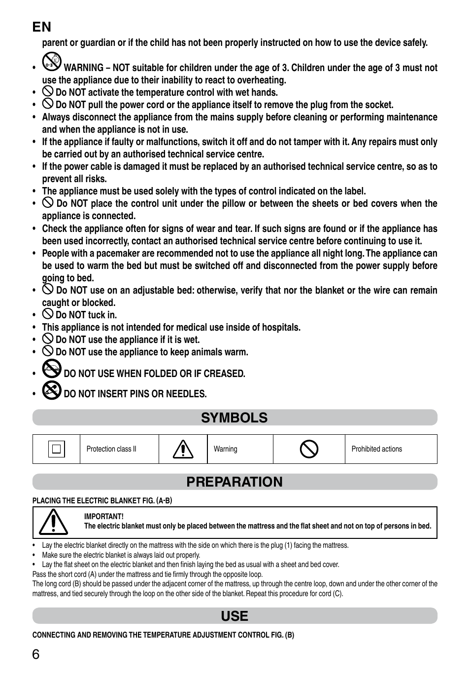 It 6, Symbols, Preparation | Imetec RELAXY SINGLE User Manual | Page 8 / 56