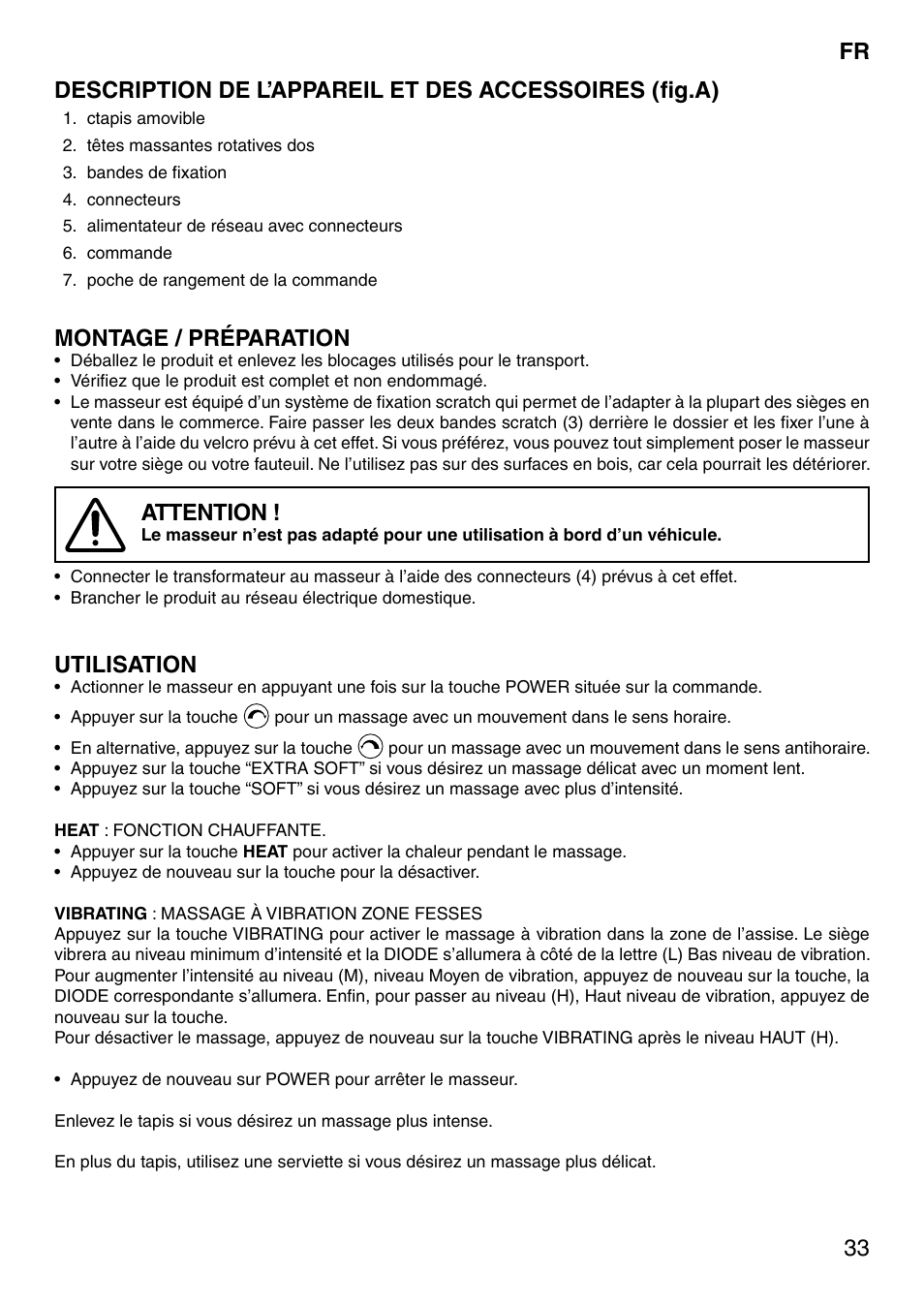 Montage / préparation, Attention, Utilisation | Imetec SENSUIJ SM2-200 User Manual | Page 38 / 54