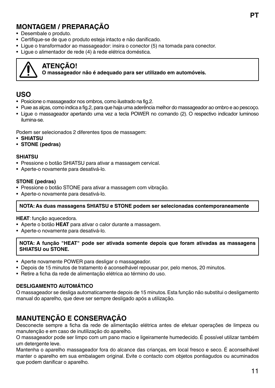 11 montagem / preparação, Atenção, Manutenção e conservação | Imetec SENSUIJ MC1-200 User Manual | Page 16 / 42