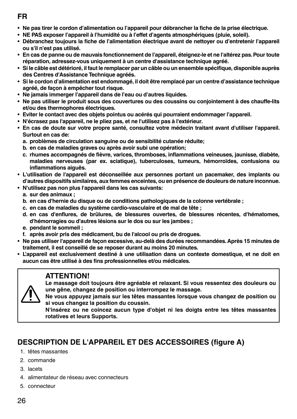 Attention | Imetec SENSUIJ MC1-200 User Manual | Page 31 / 42