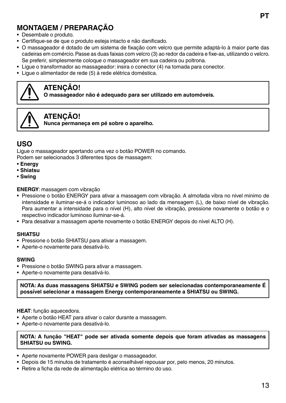 13 montagem / preparação, Atenção | Imetec SENSUIJ CM3-200 User Manual | Page 18 / 53