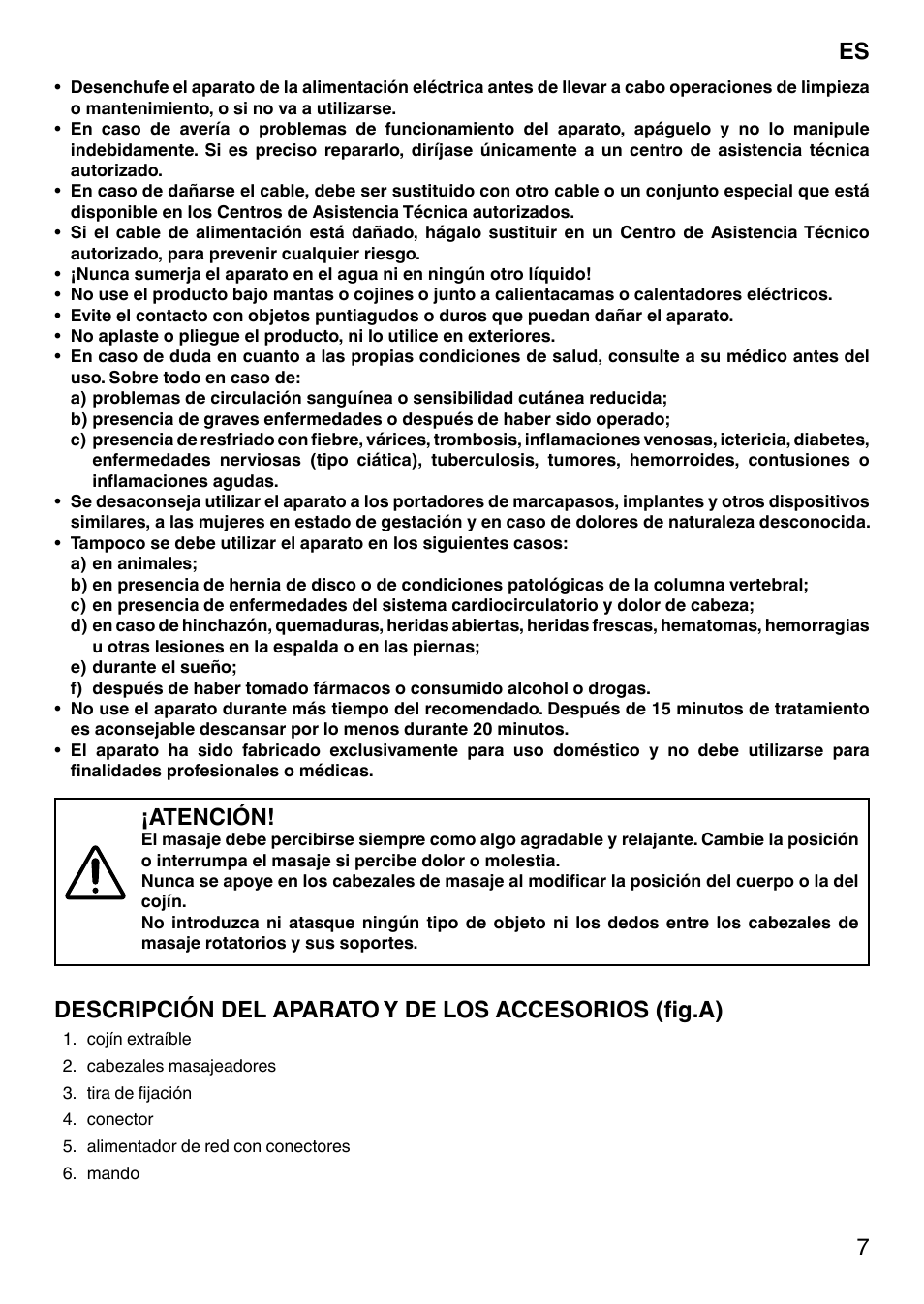 Atención | Imetec SENSUIJ CM4-200 User Manual | Page 12 / 54