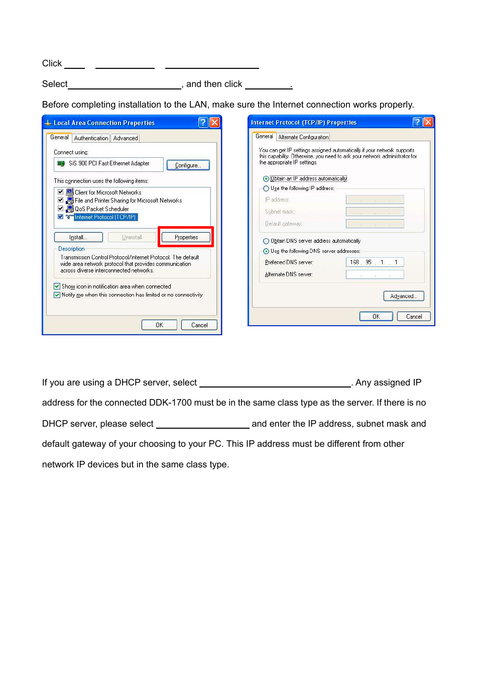 5 tcp/ip configuration setting, 5 tcp/ip, Configuration setting | IPX DDK-1700 User Manual | Page 18 / 110