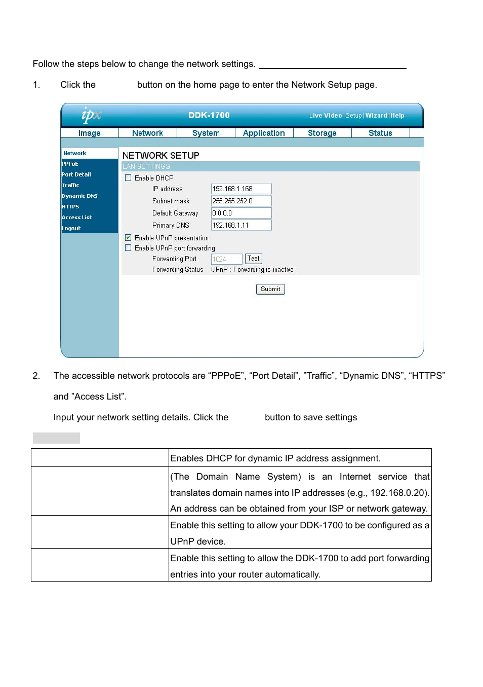 3 changing the network settings | IPX DDK-1700 User Manual | Page 36 / 110