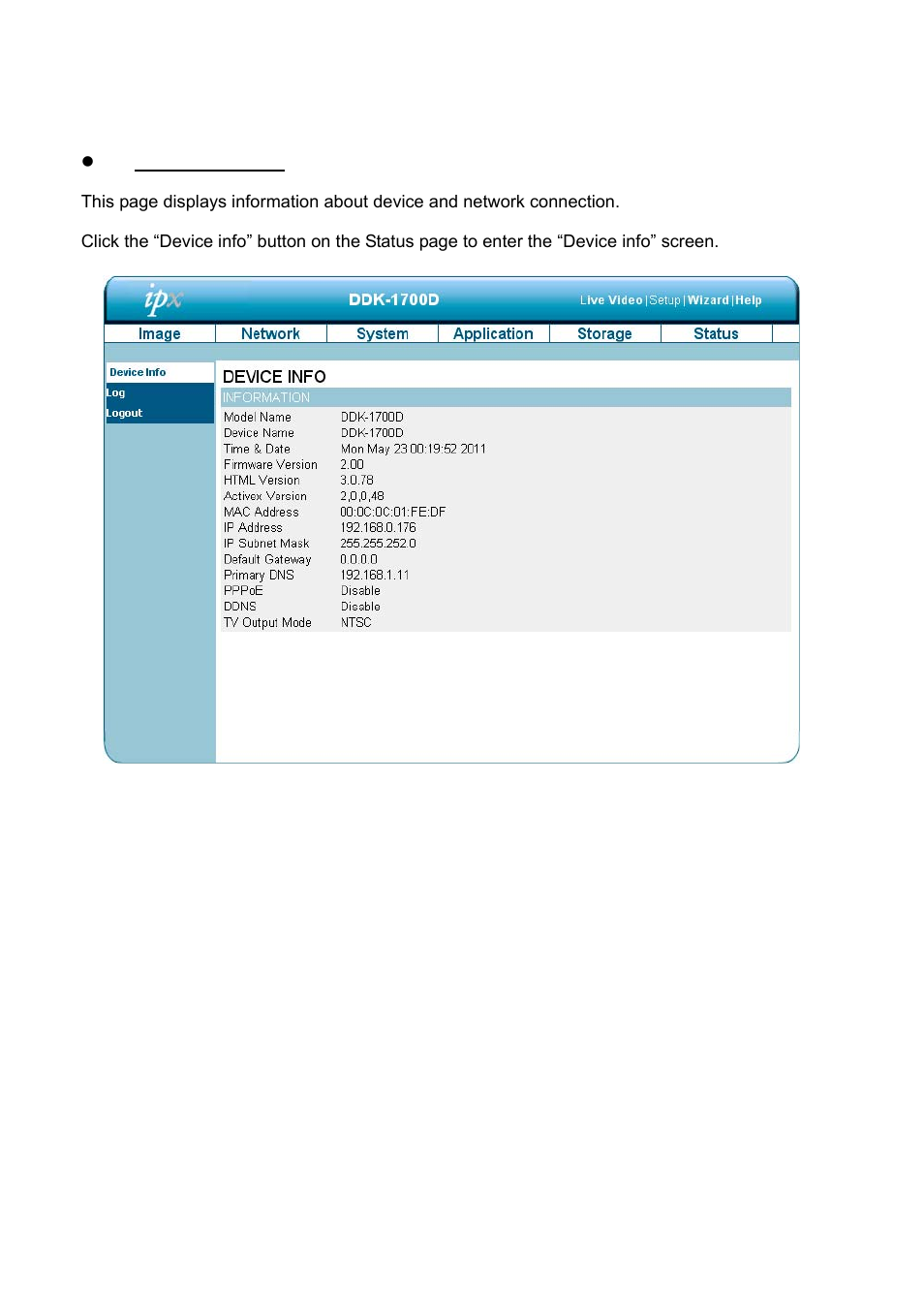 7 status | IPX DDK-1700 User Manual | Page 73 / 110