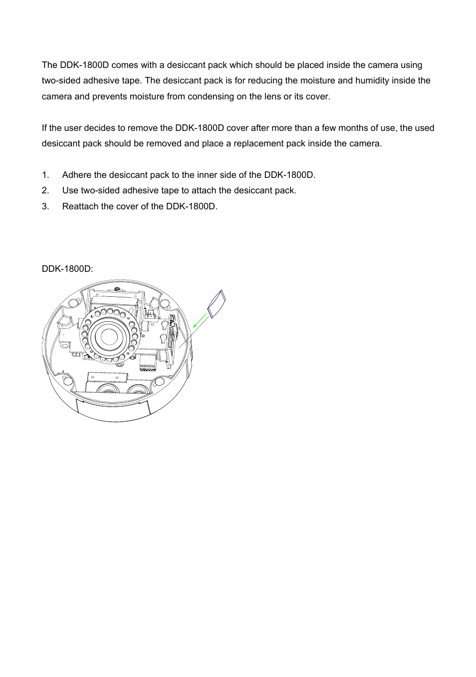 3 placing a desiccant pack inside the ddk-1800d, Lacing a, Esiccant | Nside the, Ddk-1800d | IPX DDK-1800 User Manual | Page 12 / 109
