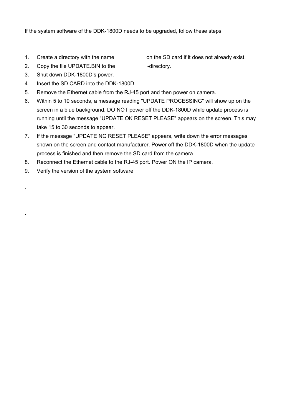 4 updating system software, Pdating, Ystem | Oftware, Warning | IPX DDK-1800 User Manual | Page 13 / 109