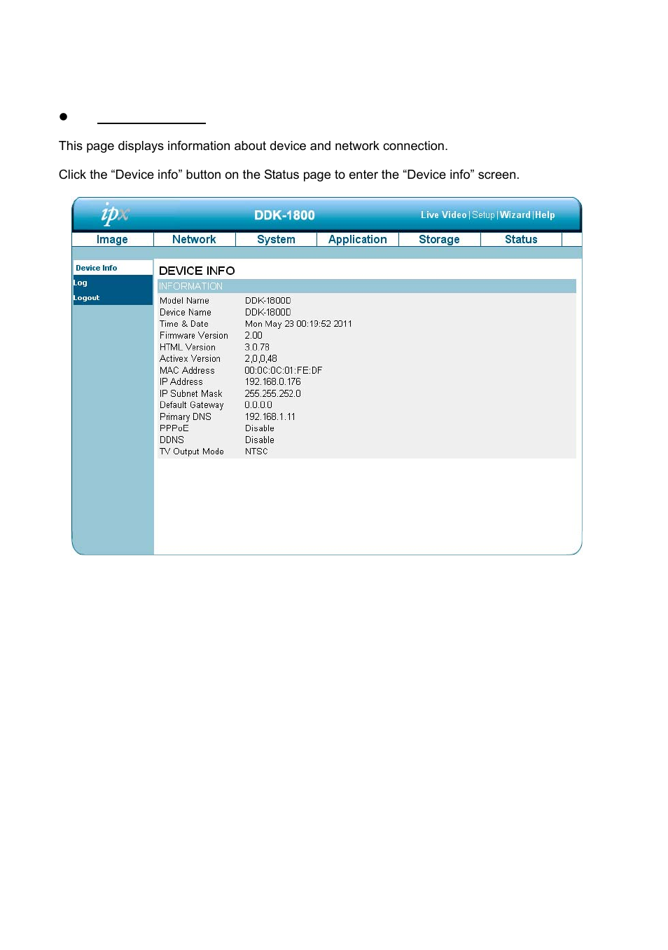 7 status | IPX DDK-1800 User Manual | Page 72 / 109