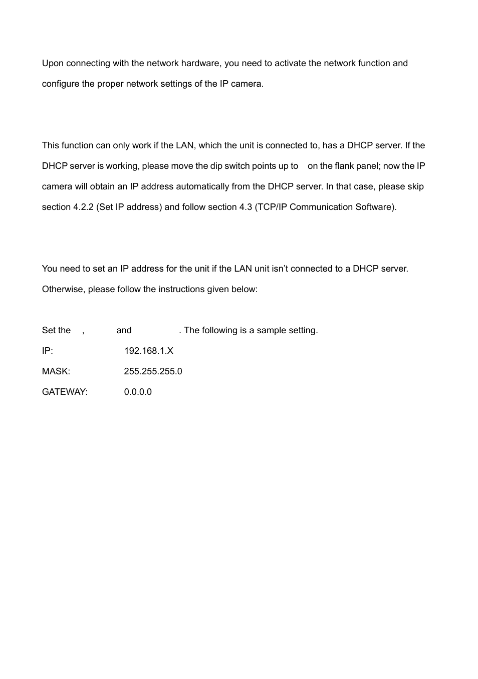 2 configure your ip camera network settings, 1 enable dhcp function, 2 set ip address | Onfigure, Camera, Etwork, Ettings | IPX DDK-1500 (NTSC) User Manual | Page 19 / 107