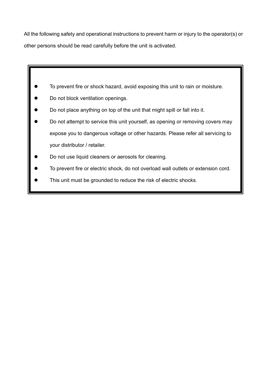 Safety precautions, Warning | IPX DDK-1500 (NTSC) User Manual | Page 5 / 107