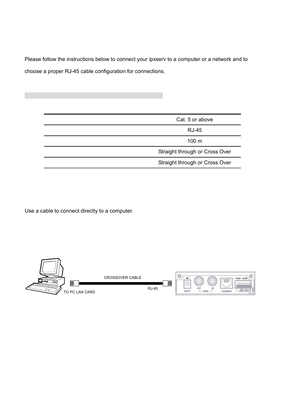 Network configuration, 1 cable connections, 1 connect to a computer | Able, Onnections | IPX VE-3500 User Manual | Page 15 / 94