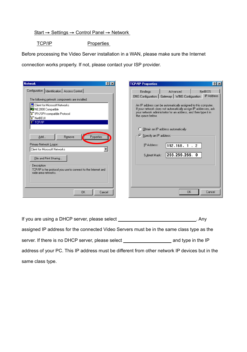 5 tcp/ip configuration setting, Tcp/ip, Configuration setting | IPX VE-3500 User Manual | Page 21 / 94