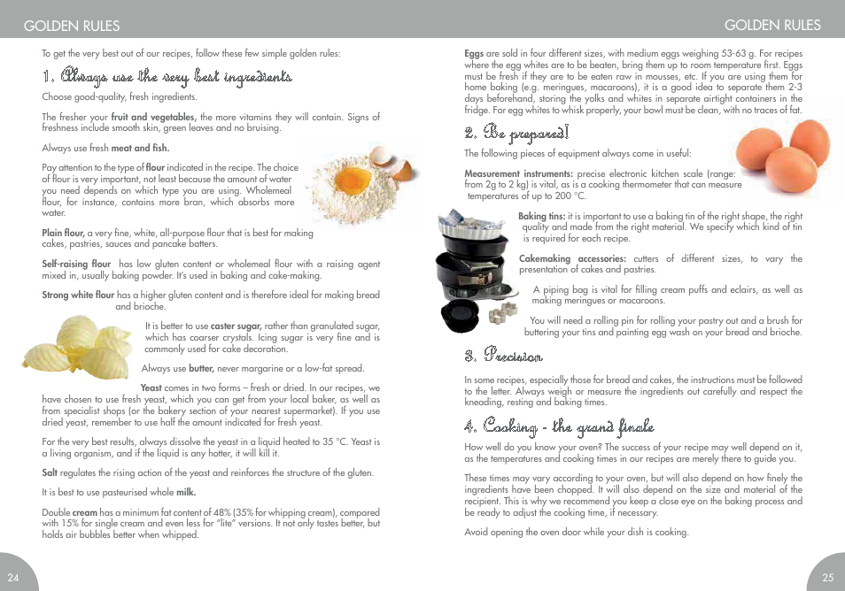 Always use the very best ingredients, Be prepared, Precision | Cooking - the grand finale, Golden rules | Magimix COMPACT 3200 XL User Manual | Page 15 / 79