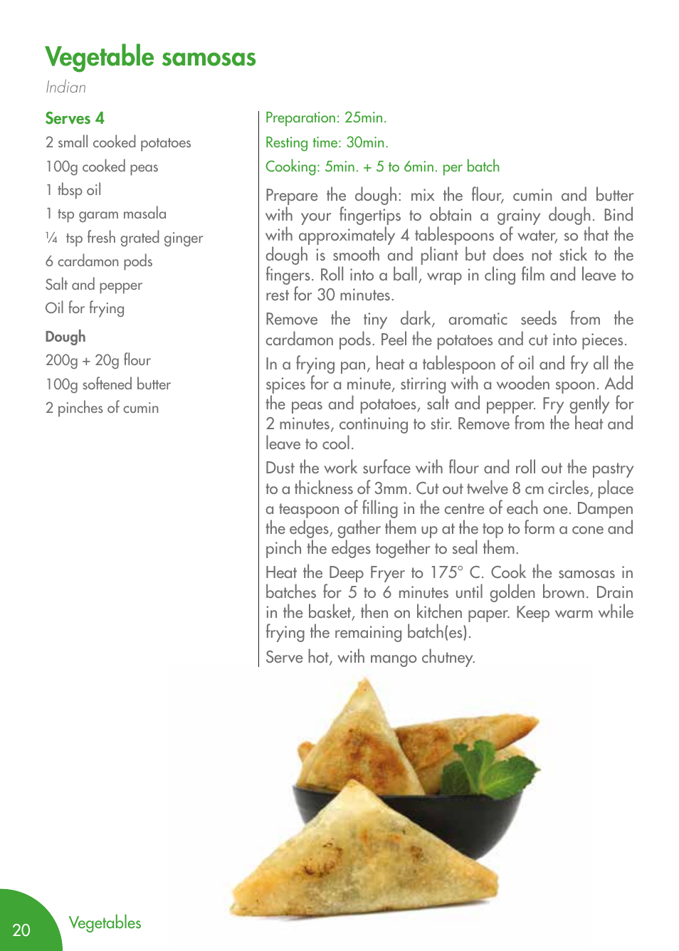 Vegetable samosas | Magimix PRO 500 User Manual | Page 22 / 44
