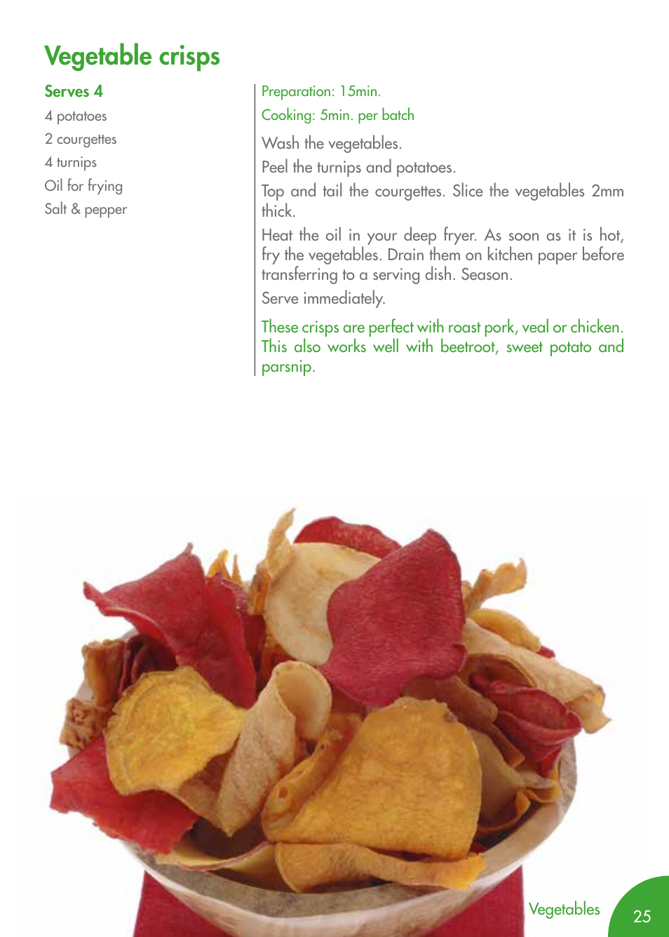 Vegetable crisps | Magimix PRO 500 User Manual | Page 27 / 44