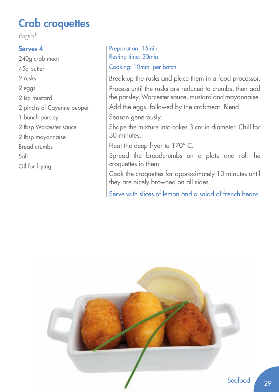 Crab croquettes | Magimix PRO 500 User Manual | Page 31 / 44