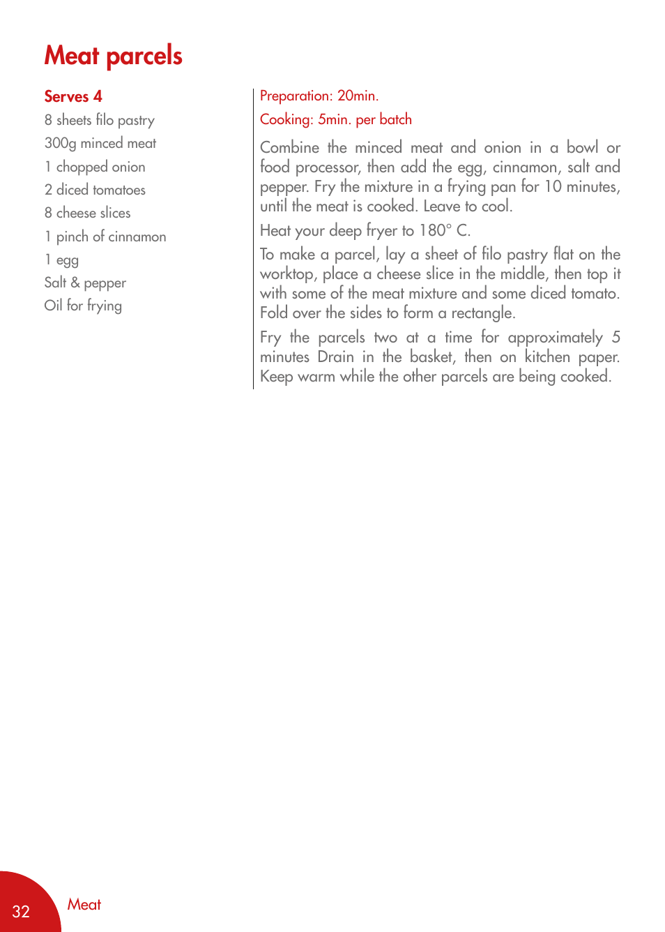 Meat parcels | Magimix PRO 500 User Manual | Page 34 / 44