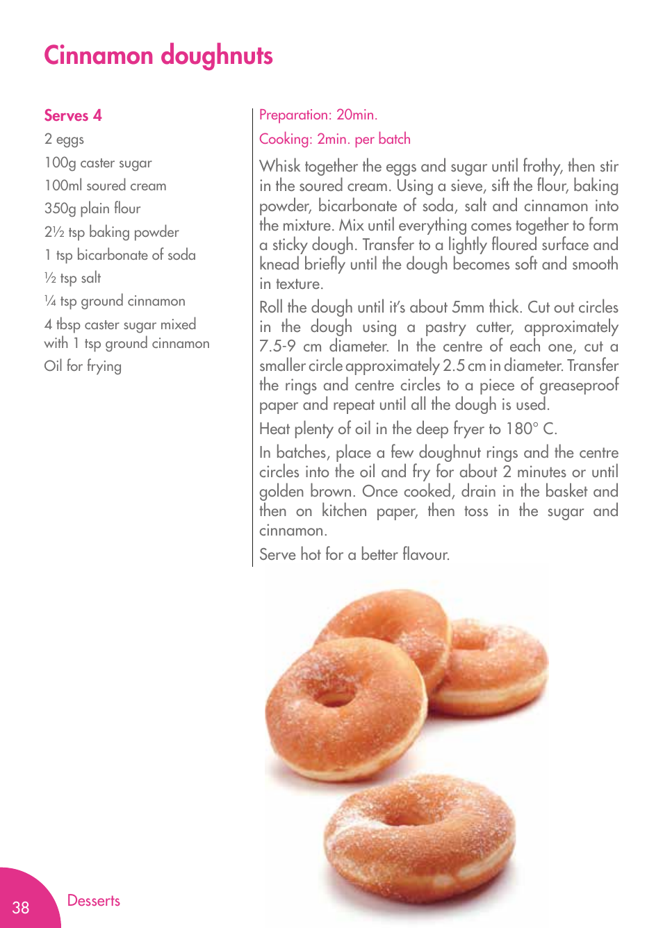 Cinnamon doughnuts | Magimix PRO 500 User Manual | Page 40 / 44