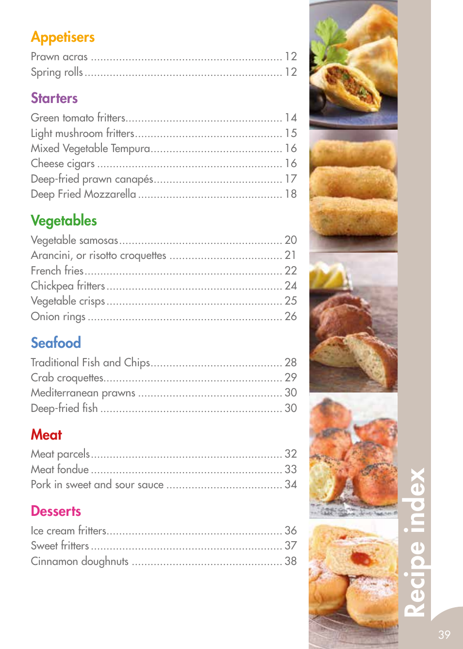 Recipe index | Magimix PRO 500 User Manual | Page 41 / 44
