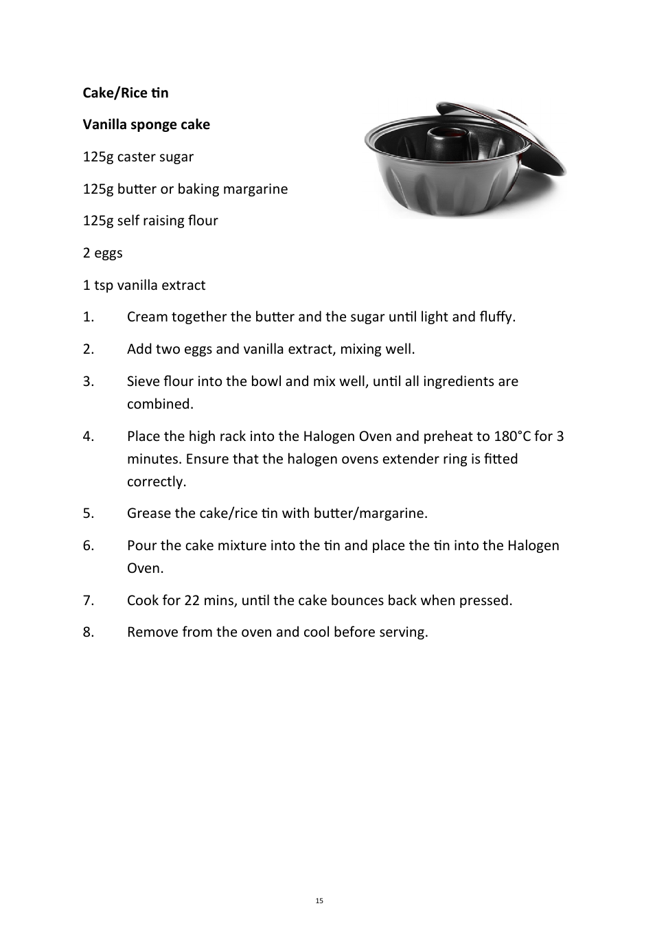 Andrew James AJ000215 12L Premium Digital Halogen Oven with Hinged Lid User Manual | Page 15 / 31