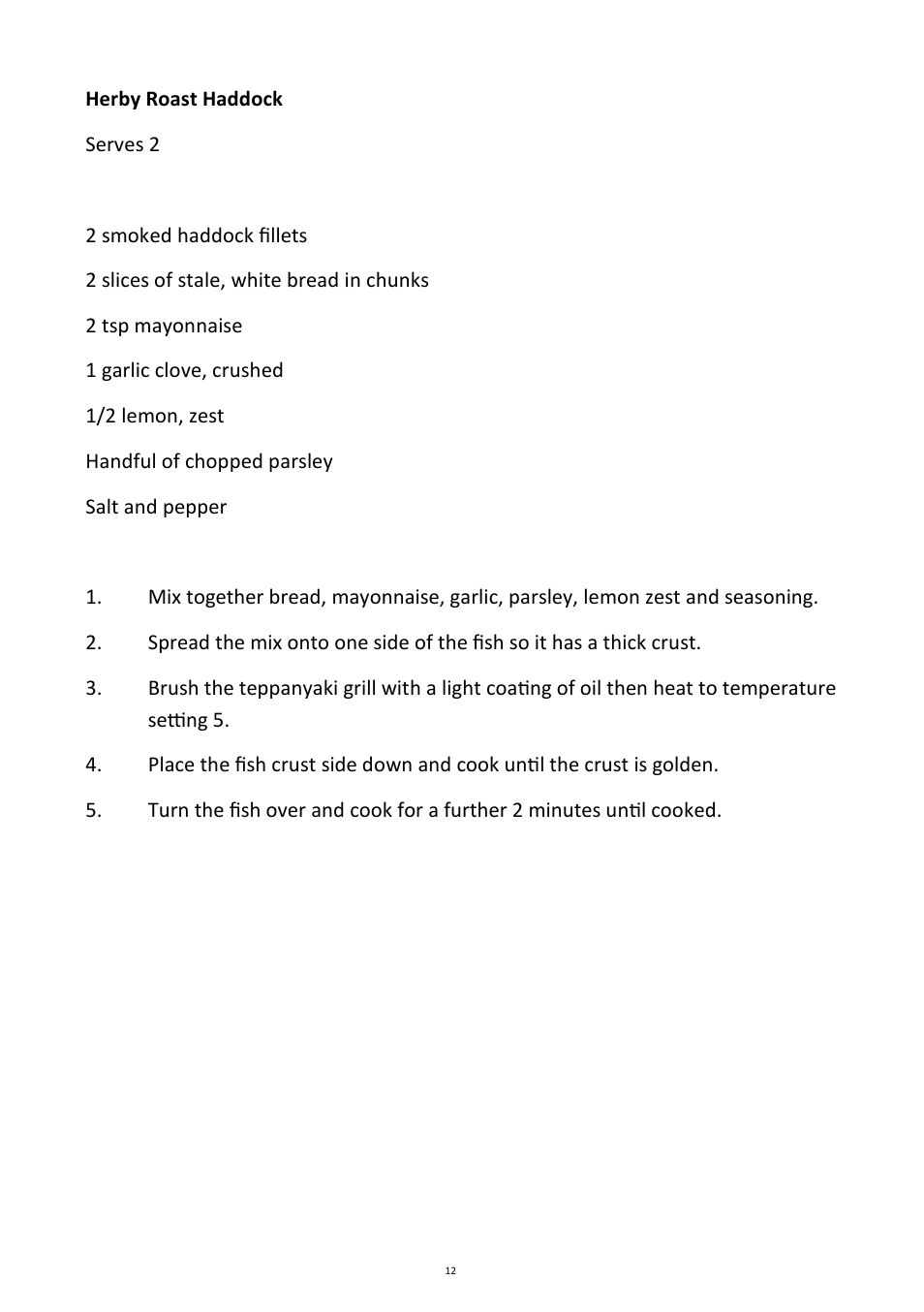 Andrew James AJ000040 Teppanyaki Electric Table Grill User Manual | Page 12 / 15