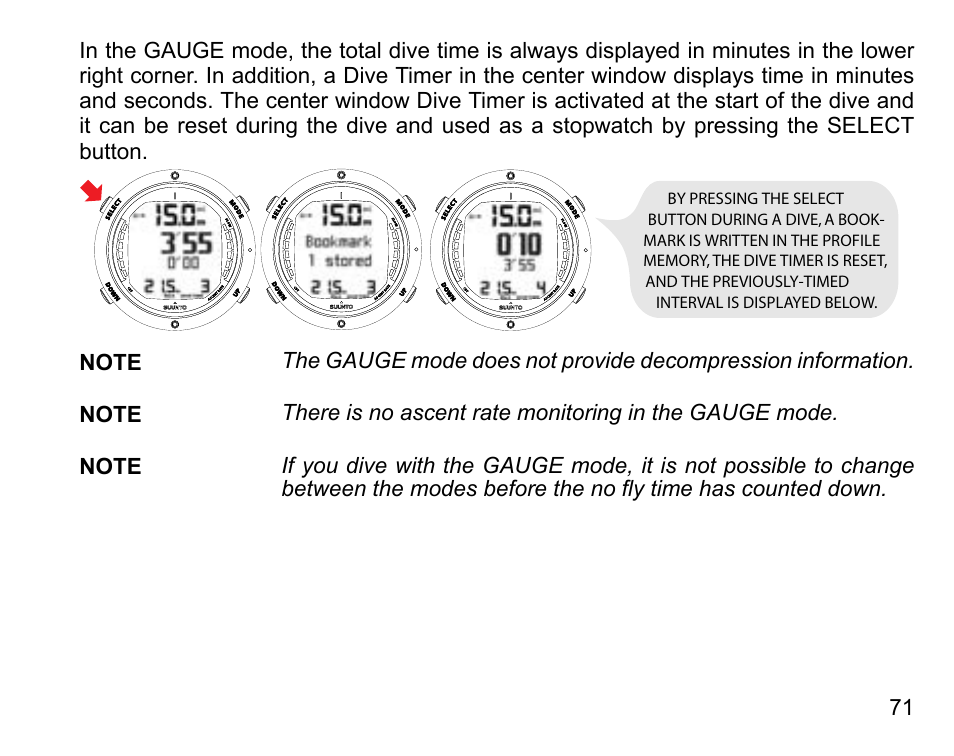 SUUNTO D6 User Manual | Page 71 / 109