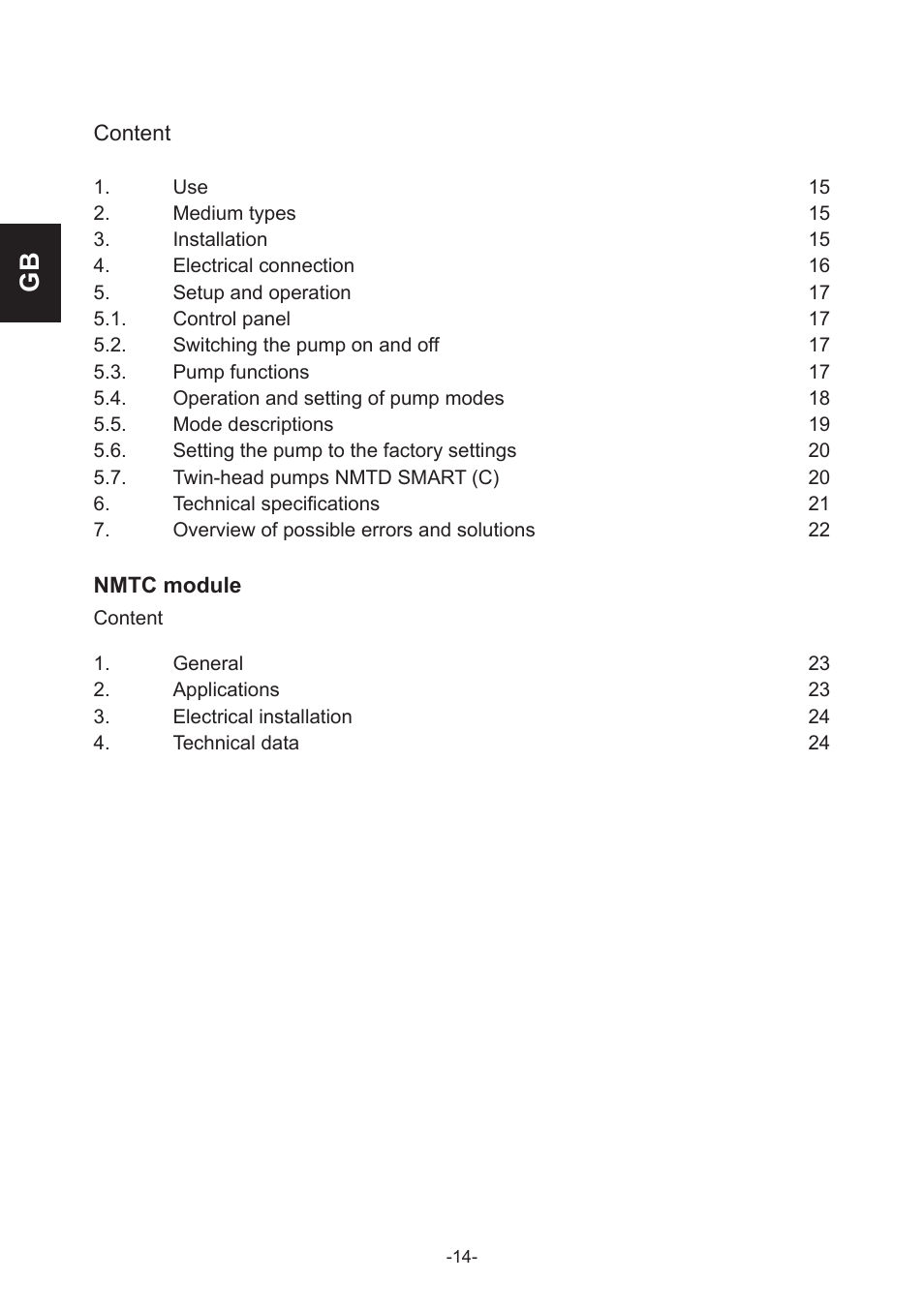 IMP Pumps NMT(D) SMART (C) User Manual | Page 14 / 56