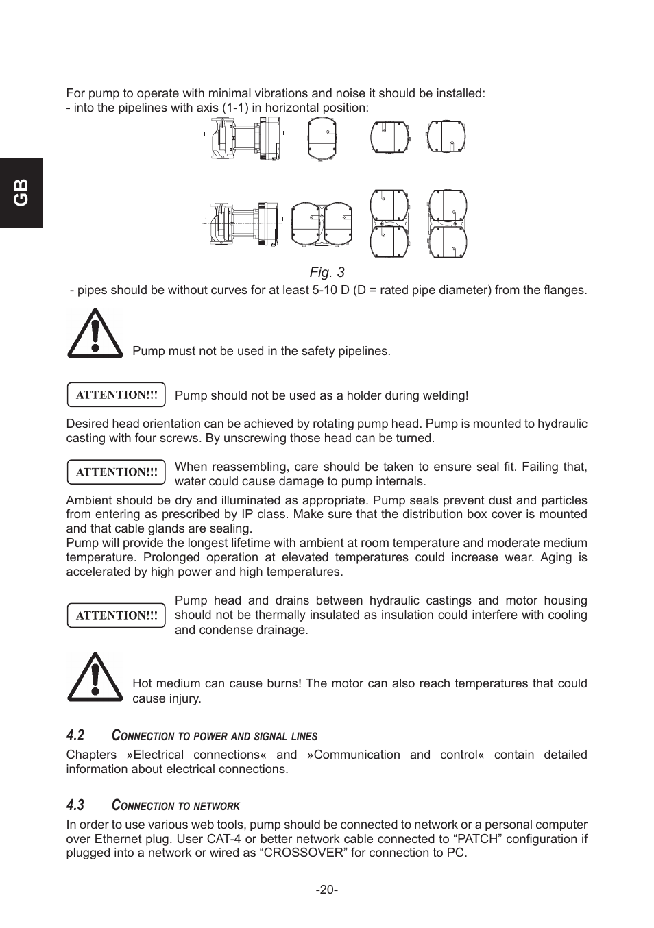 IMP Pumps NMT(D) 40-100 & NMT SAN flanges User Manual | Page 20 / 80