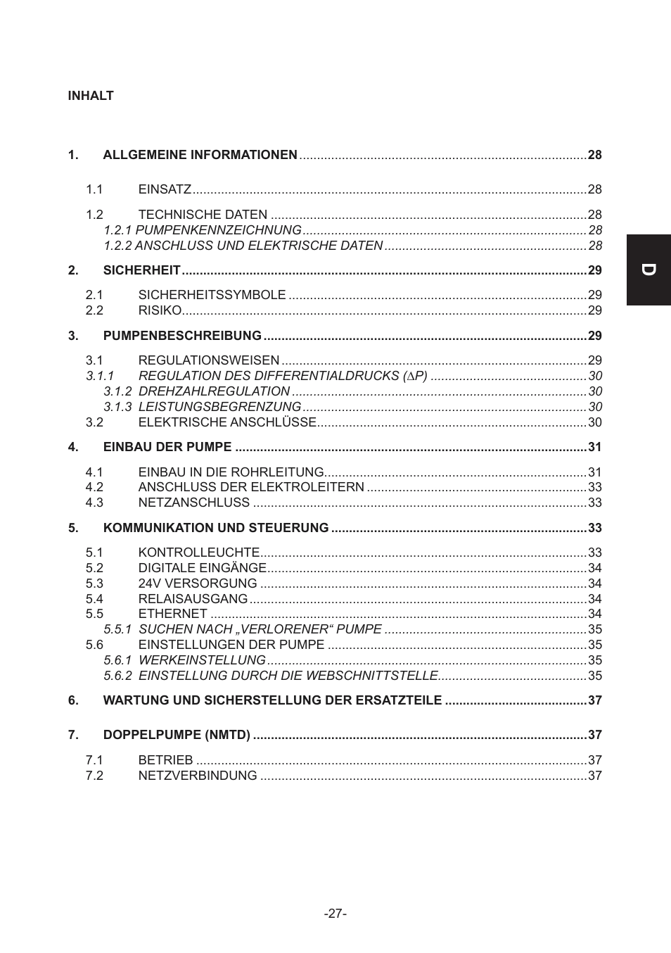 IMP Pumps NMT(D) 40-100 & NMT SAN flanges User Manual | Page 27 / 80